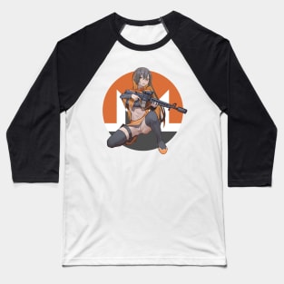 Monerochan with Assault Rifle Baseball T-Shirt